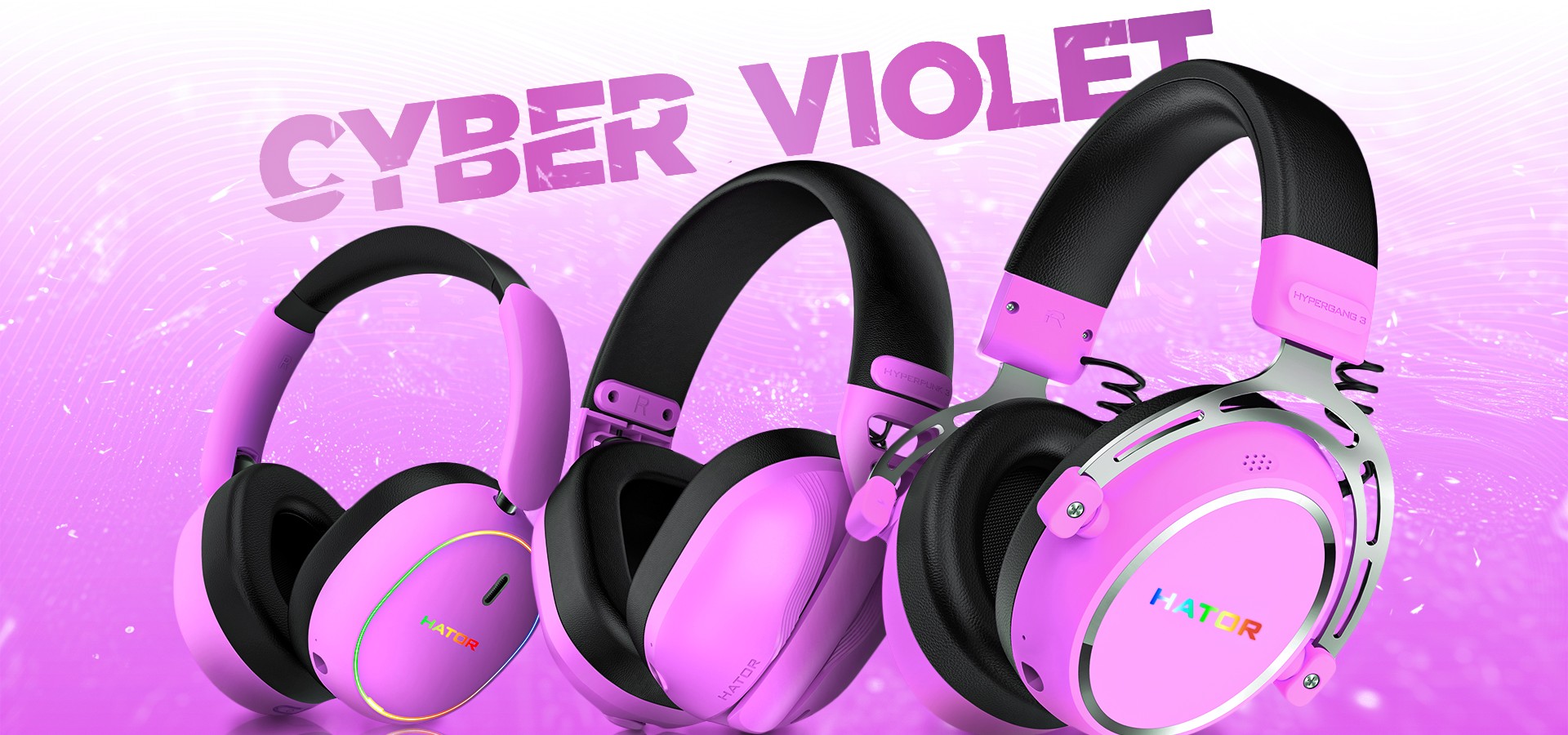 HATOR Cyber Violet headsets